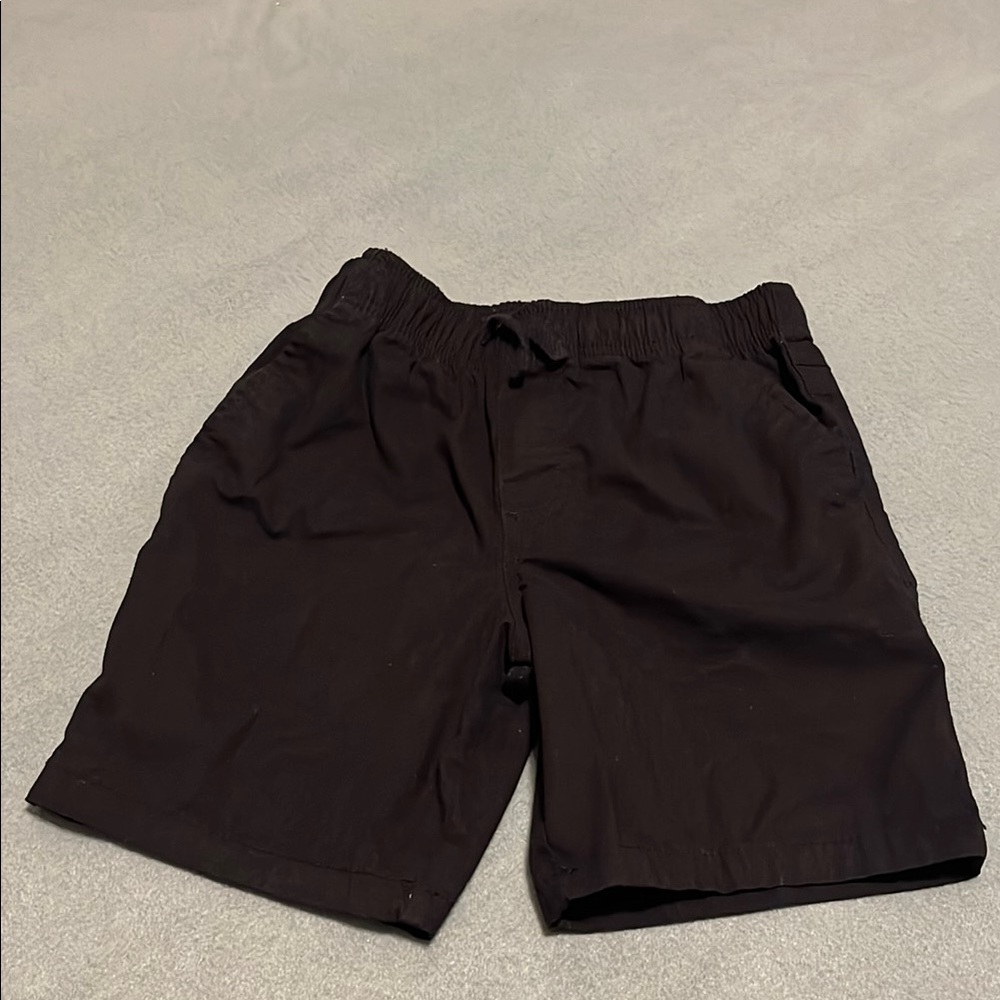 Wonder Nation Black Athletic Shorts Elastic Waistband